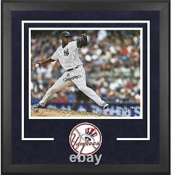 Luis Severino Yankees Deluxe Framed Signed 16x20 Pitching Photograph