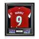 Luis Suarez Signed Atletico Madrid 2021-22 Football Jersey. Deluxe Frame