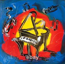 MARK KAZAV GRAND PIANO Impressionism CITYSCAPE OIL PAINTING MODERNISM NO RESRV