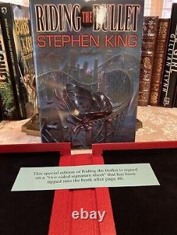 MASSIVE LIB Stephen King RIDING THE BULLET Limited Traycase SIGNED PHOTOS VG