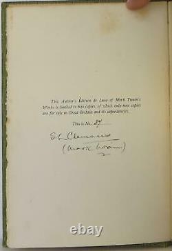 Mark Twain's Works-Author's Edition De Luxe / Limited Signed Edition #1510028