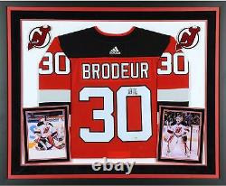 Martin Brodeur New Jersey Devils Deluxe Frmd Signed Red Adidas Authentic Jersey