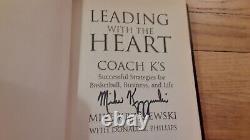 Mike Krzyzewski SIGNED Leading With The Heart Duke Basketball Coach K