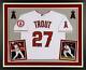 Mike Trout La Angels Deluxe Framed Autographed White Authentic Jersey Fanatics