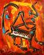Modern Abstract Grand Piano Large Abstract Modern Original Oil Painting Nwefg