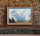 Mountain Landscape Oil Painting Grand Teton In Snow Wyoming Roy Kerswill