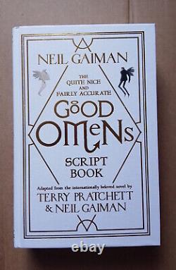 NEIL GAIMAN Good Omens Deluxe Script Book, 1st/1st, HBK, Limited Edition SIGNED
