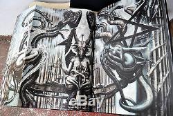 Necronomicon 1 & 2 H R Giger Deluxe Leather LE1/666 Signed Litho Qliphoth RARE