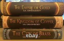 New Signed Fairyloot Daevabad Deluxe Trilogy S. A. Chakraborty With Stenciled Edges