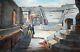 Odeon At Pompeii, Italy Original Early 19th Century Grand Tour Watercolor Signed