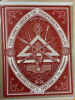 Obey Shepard Fairey Grand Lodge district 74 print Signed