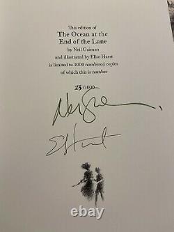 Ocean At The End Of The Lane by Neil Gaiman SIGNED DELUXE HB + PRINT 23/1000