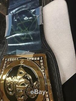 Official WWE Authentic Deluxe Championship Replica Title Belt Black Signed