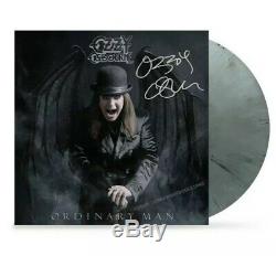 Ozzy Osbourne SIGNED Ordinary Man Vinyl DELUXE LP Silver Smoke OFFICIAL Litho