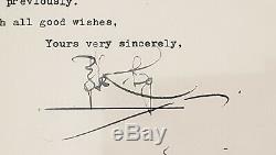 PETER CUSHING Star Wars Grand Moff Tarkin Signed 1959 Fan Letter BAS SLABBED