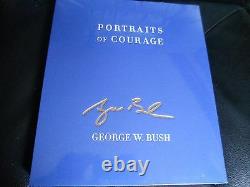 PRESIDENT GEORGE W BUSH SIGNED PORTRAITS OF COURAGE DELUXE Limited First NEW
