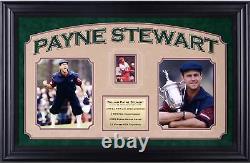 Payne Stewart Deluxe Vertical Framed Collectible with 2.5'' x 3.5'' Signed Cut