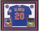 Pete Alonso New York Mets Deluxe Framed Autographed Nike Blue Authentic Jersey