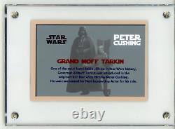 Peter Cushing Signed Grand Moff Tarkin Custom Star Wars Autograph Card JSA