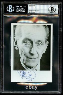 Peter Cushing signed autograph 4x5.5 cut STAR WARS Grand Moff Tarkin BAS Slabbed