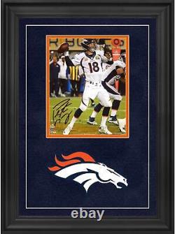 Peyton Manning Broncos Deluxe FRMD Signed 8x10 Super Bowl 50 Champs Action Photo