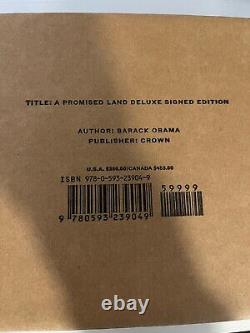 President Barack Obama Signed A PROMISED LAND Sealed Deluxe Edition Book In Hand