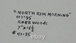 ROBB WOODS-American Realist-Original Signed Oil-North Rim Grand Canyon Scene