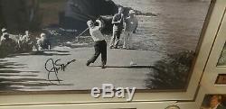 Rare 3 Of 5 Jack Nicklaus Signed Framed Golf Grand Slam Champion Masters Winner