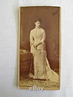 Rare Signed Grand Duchesse Maria Pavlovna/mecklenburg-schwerin Photo From 1884