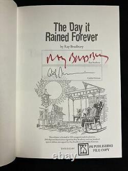 Ray BRADBURY The Day It Rained Forever + Medicine for Melancholy SIGNED deluxe