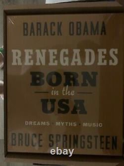 Renegades Born the USA Deluxe Signed Barack Obama Bruce Springsteen New Sealed