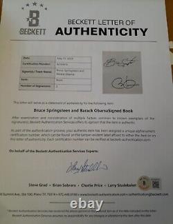 Renegades Bruce Springsteen & Barack Obama Signed Deluxe Hardcover Bas Beckett
