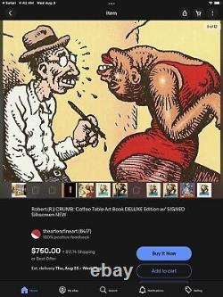 Robert (R.) CRUMB Coffee Table Art Book DELUXE Edition with SIGNED Silkscreen NEW
