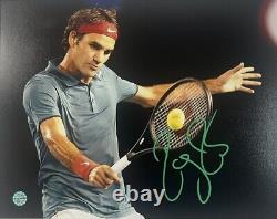 Roger Federer GOAT Grand Slam Tennis Tournament Signed Autographed 8x10 PCA COA