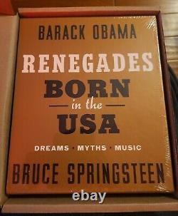 SHIPS Same Day! NEW Deluxe Signed Renegades Born in the USA Springsteen & Obama