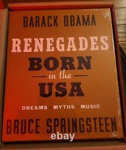 SHIPS Same Day! NEW Deluxe Signed Renegades Born in the USA Springsteen & Obama