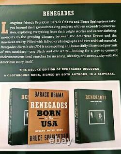 SHIPS TOMORROW! SIGNED NEW Deluxe Renegades Born in the USA Springsteen & Obama