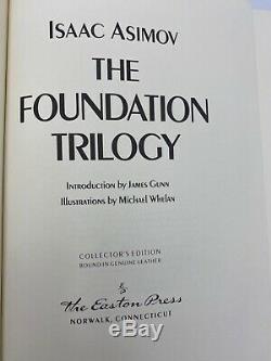 SIGNED Easton Press FOUNDATION TRILOGY Isaac Asimov Deluxe Collectors Edition SF