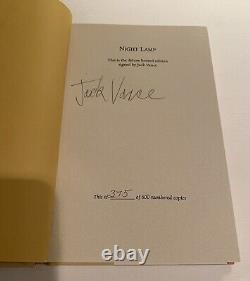 SIGNED Jack Vance Night Lamp Deluxe Limited Edition 1996 Hardcover with Slipcase