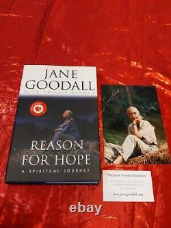 SIGNED Jane Goodall, Reason For Hope A Spiritual Odyssey 1st/1st With SIGNED Photo