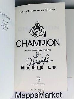 SIGNED Legend, Prodigy, Champion & Rebel by Marie Lu FAIRYLOOT DELUXE SET