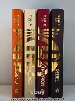 SIGNED Legend, Prodigy, Champion & Rebel by Marie Lu FAIRYLOOT DELUXE SET