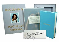 SIGNED MICHELLE OBAMA BECOMING Clothbound DELUXE EDITION SEALED! WOW