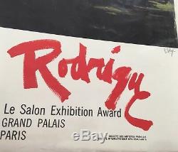 SIGNED PRINT Le Salon Exhibition Award Grand Palais Paris By GEORGE RODRIGUE