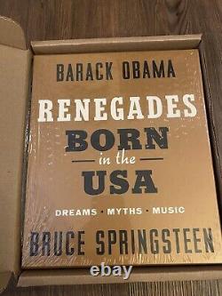 SIGNED Renegades Born in the USA Deluxe Barack Obama Bruce Springsteen -In Hand
