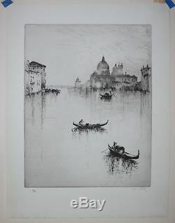 SYDNEY LITTEN-British Realist-Hand Signed LIM. ED. Etching-Grand Canal-Venice