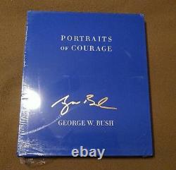 Signed Book George W Bush Portraits of Courage Tribute to America Deluxe Pres