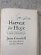 Signed Jane Goodall Harvest For Hope A Guide To Mindful Eating Hardcover