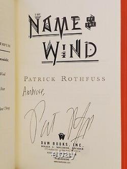 Signed The Name Of The Wind 10th Anniversary Deluxe Edition Patrick Rothfuss Hc