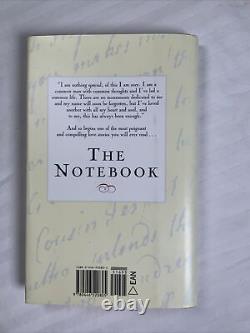 Signed, The Notebook By Nicholas Sparks, 1996 1st 1st HC DJ, Very Good